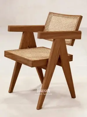 V Legs Cane Chair